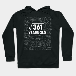 19 years old 19th birthday Gift Square Root of 361 Science Lover Gifts Bday Hoodie